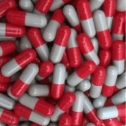 100 Size 4 Vegetable Gelatin Red and Grey Empty Capsule Medicine Pill Drug