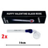 2 x Skull Sweet Puff Pipe with Blue Balancer 14cm