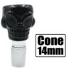 Stone Age Skull Cone Piece Black 14mm