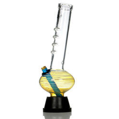 Agung Handgrip Colour Rings Glass Bong 32cm
