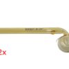 2 x Gold Curved Sweet Puff Pipe 14cm
