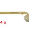 14 x Gold Curved Sweet Puff Pipe 14cm