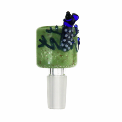Double Wall Glass Cone Piece With Lucky Frog On The Side 14mm