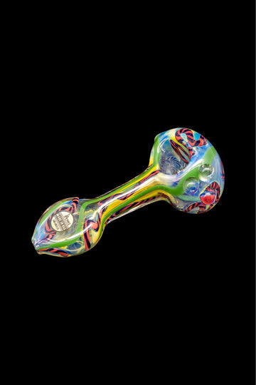 LA Pipes Inside-Out Candy Cane Color Changing Glass Pipe LA Pipes Inside-Out Candy Cane Color Changing Glass Pipe