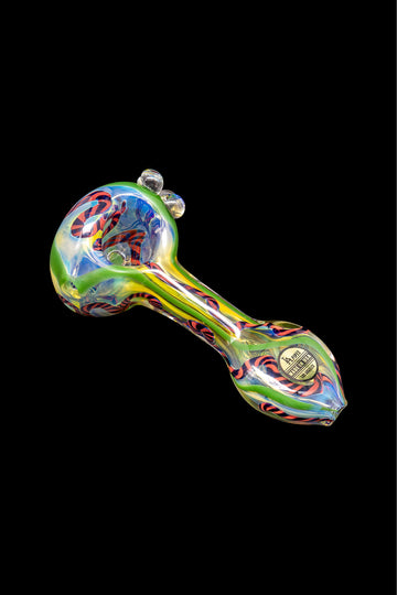 LA Pipes Inside-Out Candy Cane Color Changing Glass Pipe LA Pipes Inside-Out Candy Cane Color Changing Glass Pipe