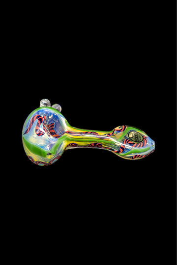 LA Pipes Inside-Out Candy Cane Color Changing Glass Pipe LA Pipes Inside-Out Candy Cane Color Changing Glass Pipe