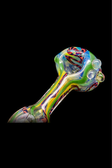LA Pipes Inside-Out Candy Cane Color Changing Glass Pipe LA Pipes Inside-Out Candy Cane Color Changing Glass Pipe