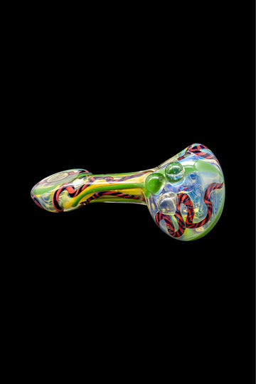 LA Pipes Inside-Out Candy Cane Color Changing Glass Pipe LA Pipes Inside-Out Candy Cane Color Changing Glass Pipe