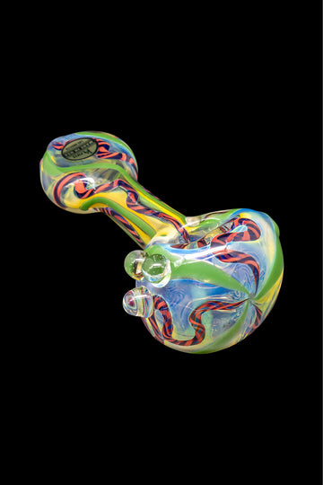 LA Pipes Inside-Out Candy Cane Color Changing Glass Pipe LA Pipes Inside-Out Candy Cane Color Changing Glass Pipe