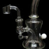 Marble-Studded Dab Rig with Colored Accents - Blue Ball Marble-Studded Dab Rig with Colored Accents - Blue Ball