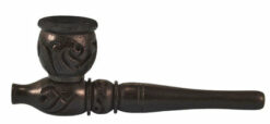 4" Carved Wood Tobacco Pipe