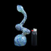 Color Raked Fumed Sherlock Bubbler Pipe