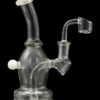 Curved Body Dab Rig with Colored Accents - Dewdrop