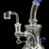 Marble-Studded Dab Rig with Colored Accents - Blue Ball Marble-Studded Dab Rig with Colored Accents - Blue Ball