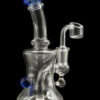 Marble-Studded Dab Rig with Colored Accents - Blue Ball Marble-Studded Dab Rig with Colored Accents - Blue Ball