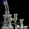 Marble-Studded Dab Rig with Colored Accents - Blue Ball Marble-Studded Dab Rig with Colored Accents - Blue Ball