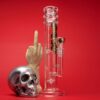 "Charon" Unique Spinning Propeller Perc Straight Tube Bong