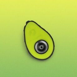 Silicone Avocado Hand Pipe with Glass Bowl