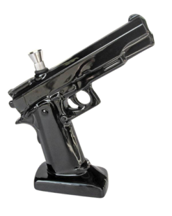 Ceramic .45 Pistol Shaped Water Pipe