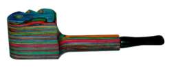 Exotic Wood Tobacco Pipe with Lid & Stem
