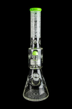Sandblasted Matrix Perc Beaker Bong