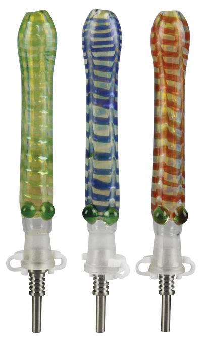 Glass Dab Collector Straw with 10mm Titanium Tip Glass Dab Collector Straw with 10mm Titanium Tip