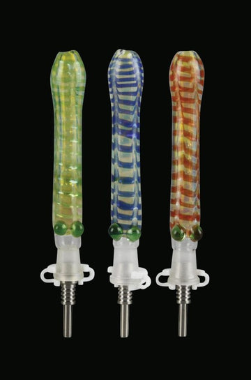 Glass Dab Collector Straw with 10mm Titanium Tip Glass Dab Collector Straw with 10mm Titanium Tip