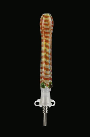 Glass Dab Collector Straw with 10mm Titanium Tip Glass Dab Collector Straw with 10mm Titanium Tip