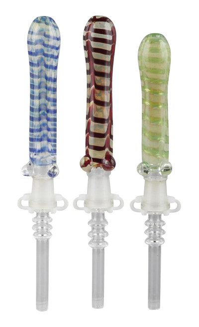 Simple Glass Nectar Dab Straw Collector with Quartz Tip Simple Glass Nectar Dab Straw Collector with Quartz Tip