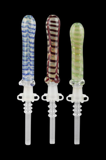 Simple Glass Nectar Dab Straw Collector with Quartz Tip Simple Glass Nectar Dab Straw Collector with Quartz Tip