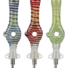 Glass Donut 10mm Dab Straw with Titanium Tip Glass Donut 10mm Dab Straw with Titanium Tip