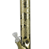 Gold Floral Straight Tube Water Pipe