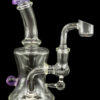 Marble-Studded Dab Rig with Colored Accents - Blue Ball Marble-Studded Dab Rig with Colored Accents - Blue Ball