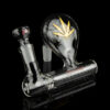 Molino Glass Inline Ash Catcher with Engraved Leaf