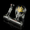 Molino Glass Inline Ash Catcher with Engraved Leaf