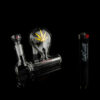 Molino Glass Inline Ash Catcher with Engraved Leaf