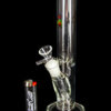 Straight Tube Water Pipe - Rainbow Pot Leaf