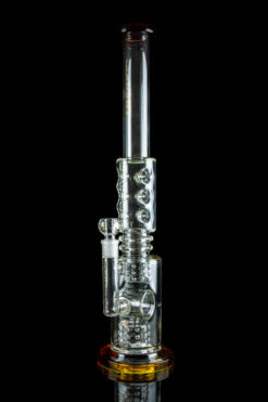 22" Tall Double Drum Donut Tube Bong