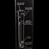 Invincibowl "Invincipole" Adjustable Aluminum Downstem Invincibowl "Invincipole" Adjustable Aluminum Downstem