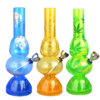 Mini Acrylic Double Bubble Water Pipe with Built in Grinder Base
