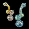 Swirl Stripped Mini Bubbler Glass Pipe Swirl Stripped Mini Bubbler Glass Pipe