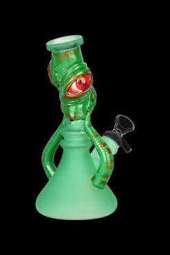 Bleary Eyed Beastie 3D Painted Beaker Water Pipe