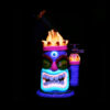 Neon Tiki 3D Painted Water Pipe