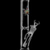 Straight Tube Water Pipe - Rainbow Pot Leaf