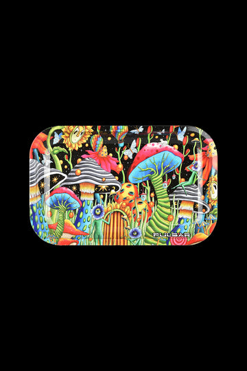 Pulsar Metal Rolling Tray with Lid - Garden of Cosmic Delights Pulsar Metal Rolling Tray with Lid - Garden of Cosmic Delights
