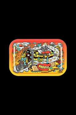 Pulsar Metal Rolling Tray with Lid - Road Trip