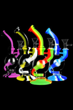 Silicone & Glass Dual Chamber Water Pipe