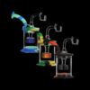 Silicone & Glass Dab Rig Bubbler with Disc Perc