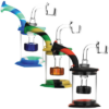 Silicone & Glass Dab Rig Bubbler with Disc Perc