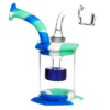 Silicone & Glass Dab Rig Bubbler with Disc Perc